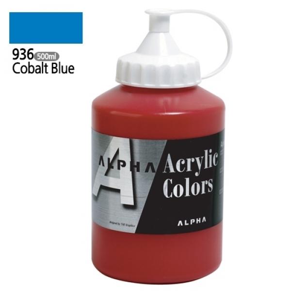 알파 미디엄바디/실버 아크릴물감Ⅰ 500mL 936 코발트블루