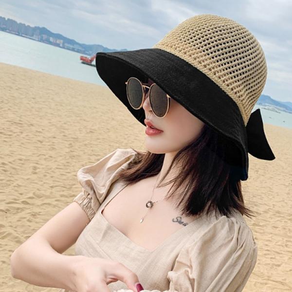 컬리오 매쉬 리본 썬캡 모자   벙거지모자 선캡 여름모자 봄모자 가을모자 바캉스 니트모자 버킷햇