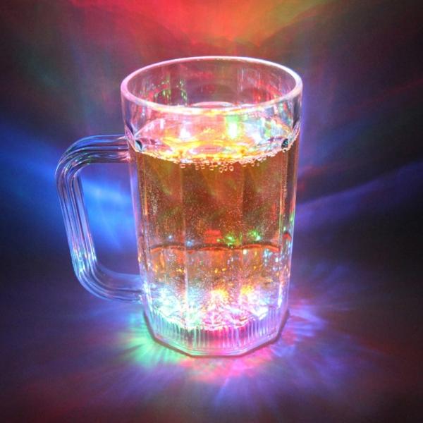 야 원샷 LED 맥주잔 500ml] 맥주컵/머그/컵/술잔/술컵