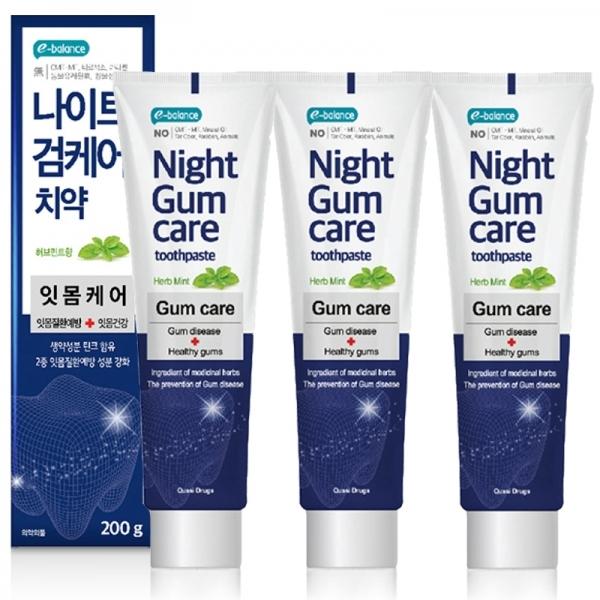 금호덴탈제약 나이트검케어 잇몸케어 치약 200g*3입