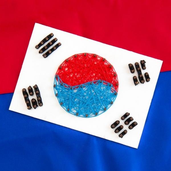 스트링아트 도안 태극기만들기