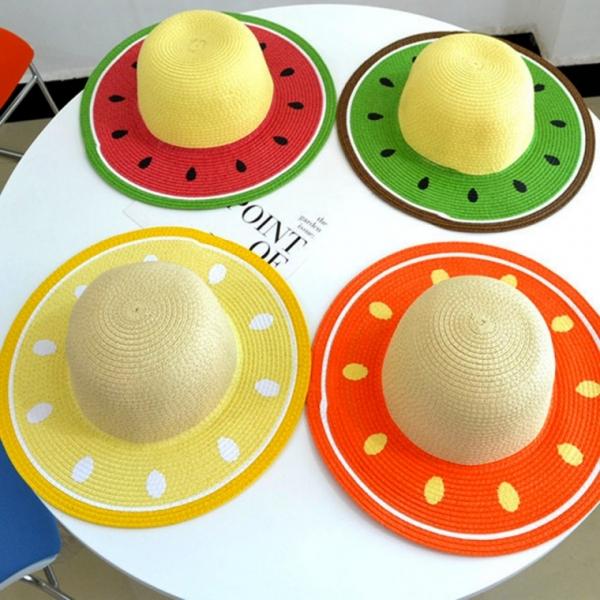 봄 여름 가을 아동모자 후르츠 밀짚모자