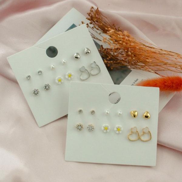 GGD 심플 플라워 베이직 6pcs 귀걸이세트
