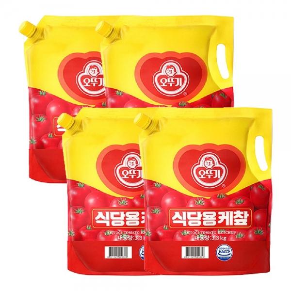 식당용 케찹 스파우트팩 3.3KG 4개