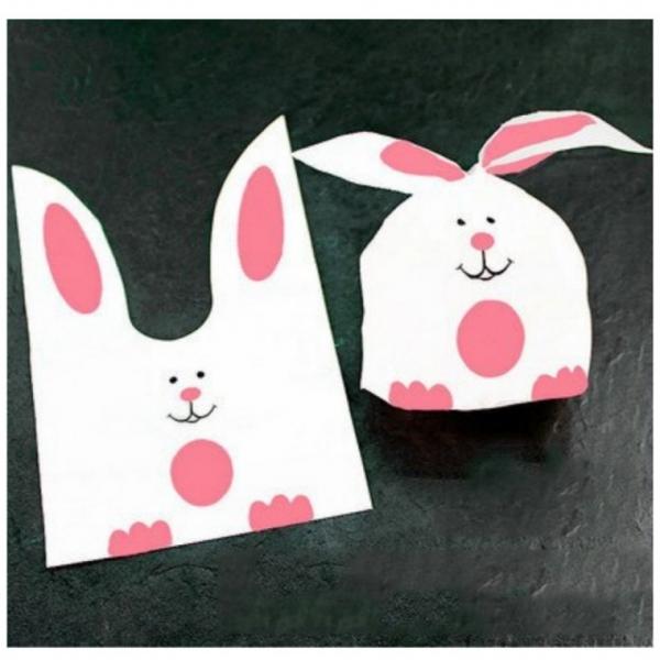 선물포장 구디백 답례품 래빗포장지 귀여운 포장백 토끼보자기 50pcs