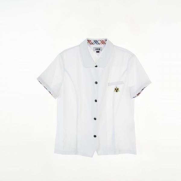 교복몰 (아울렛)둥근 화이트 카라 블라우스 (정발고)