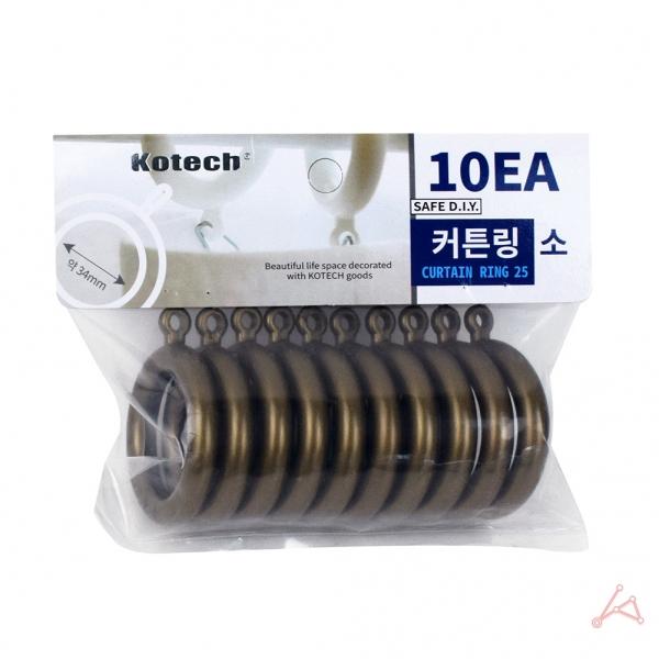 커튼링(소) 10EA (황동) C-1487