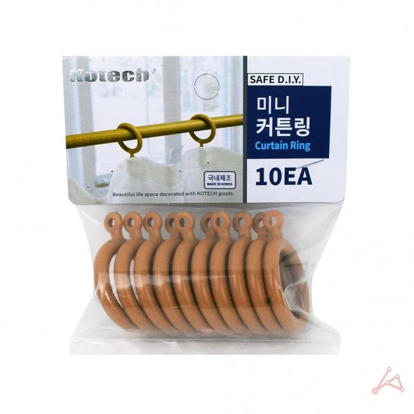 미니 커튼링 10EA (오크) C-6846