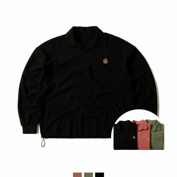 오버핏 자수스웨셔츠