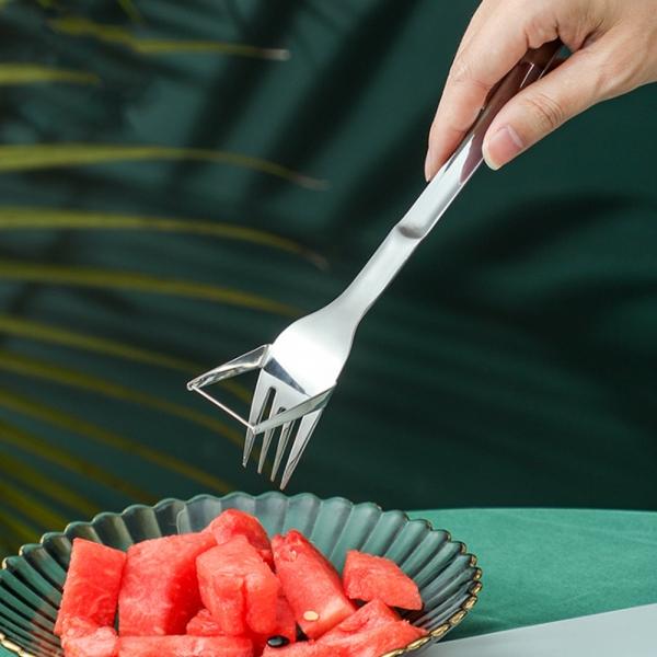 잘라서 바로먹는 수박커팅 포크 슬라이서 컷팅기