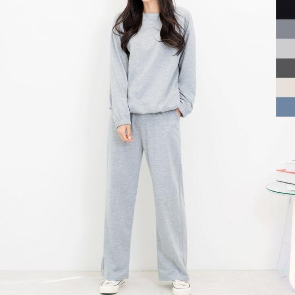 GQQ M780_M280 여자밴드맨투맨와이드바지세트