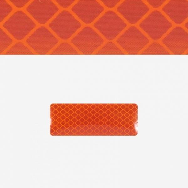 반사리플렉터 스티커 미니직사각 오렌지 10개 1세트