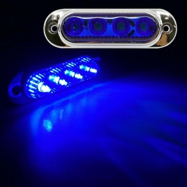 24V용 4LED 사이드램프 차폭등 블루LED 낱개1개