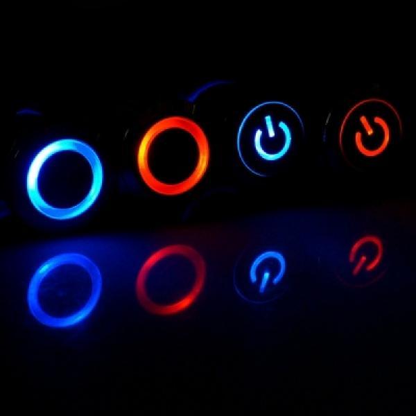 크롬 LED 스위치(푸쉬락 푸쉬온)