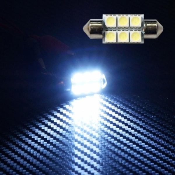 [36mm타입] 12V 5050 3칩 6발 화이트LED전구