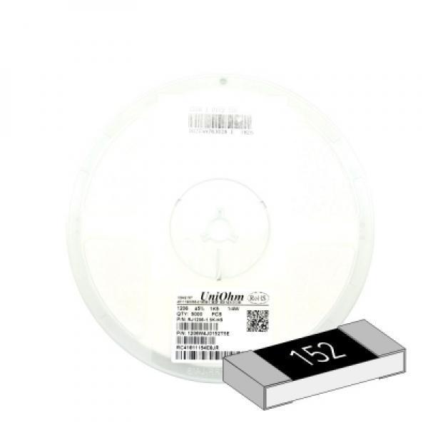 SMD 칩저항 1206(3216) 1 4W 5%(J급) 1.5K옴   1릴(5,000개)