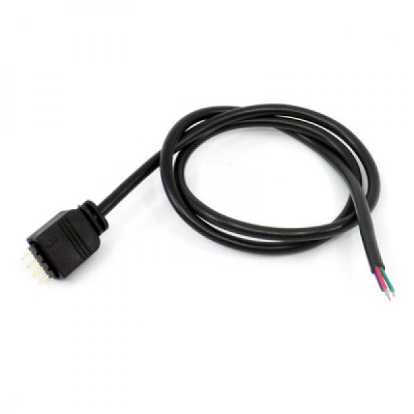 4선 RGB 이중피복 커넥터 배선 50cm(1개)