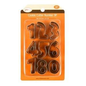 구떼 쿠키커터 숫자 9P 2597 쿠키틀 모양틀 홈베이킹 스탬프 제과제빵