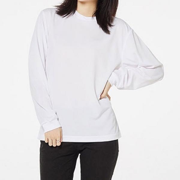 라운드넥 여자 긴팔 티셔츠 데일리 직장인 캐주얼코디