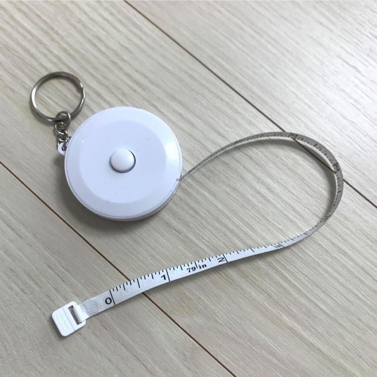 휴대용 미니줄자 키링 1P 원터치