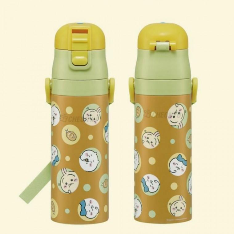 일러스트 원터치 스트랩 보틀 스테인리스 보냉병 470ml
