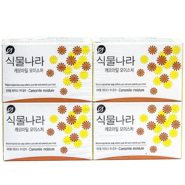 식물나라 모이스처 100g 캐모마일 4입 비누