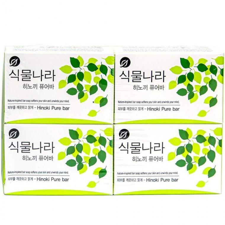 4입 식물나라 퓨어바 100g 히노끼