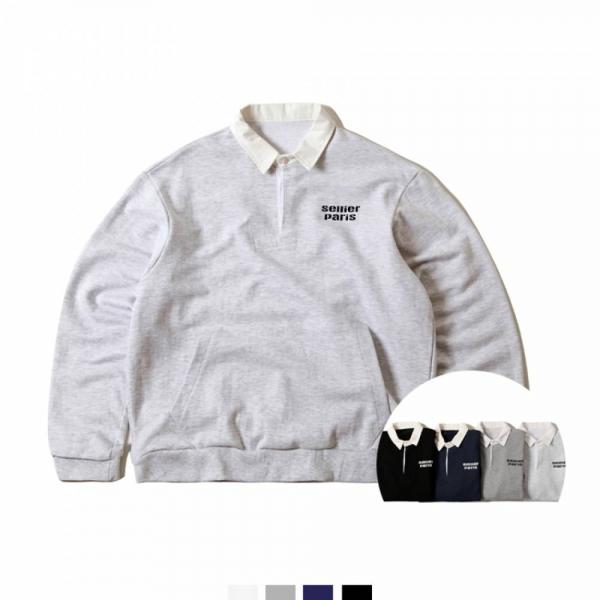 국산 카라 럭비 스웨셔츠 남녀공용