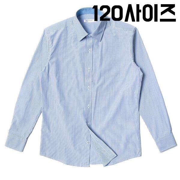 KING 네이비 줄지 셔츠 120사이즈