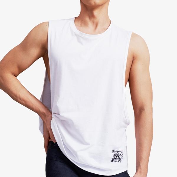 TRY 남성 순면100 GYM 머슬 슬리브리스 나시티셔츠