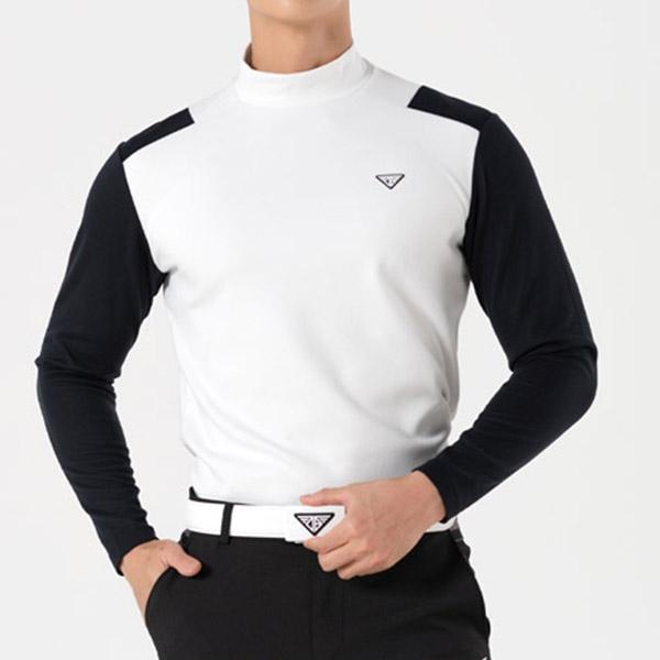 JJM-SS12 남자골프티셔츠 포인트어깨 화이트