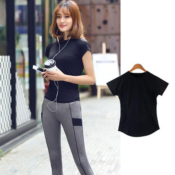 VIDS-RE130 밑단 라운드 스포츠 티셔츠