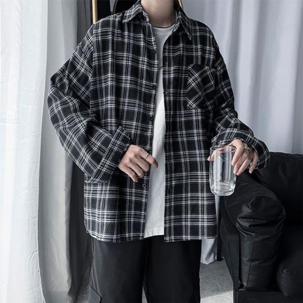 남여공용 멋쟁이 오버핏 체크 남방
