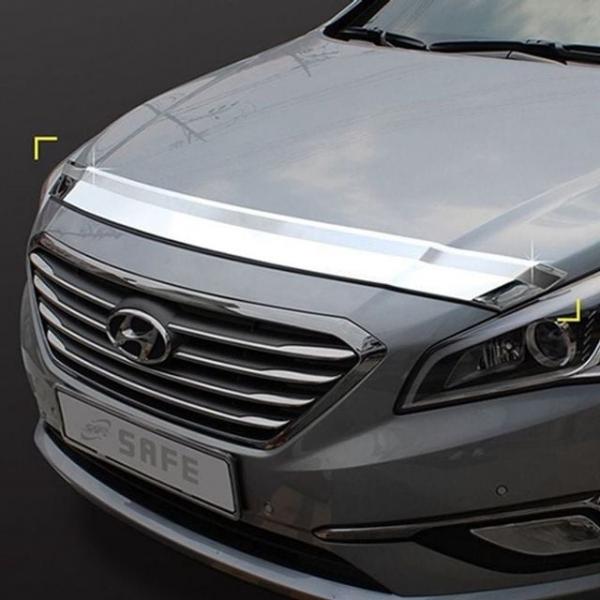 본넷가드 몰딩 튜닝 크롬 LF소나타 버그가드 후드가드