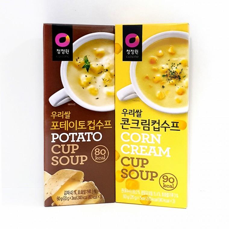 대상청정원 우리쌀 컵수프 포테이포 콘크림 스프