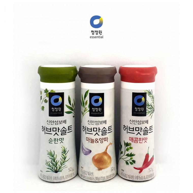 청정원 허브맛 솔트 소금 캠핑소금 신안소금 마늘소금