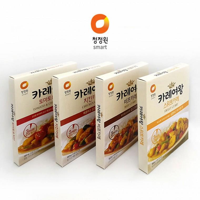 청정원 카레여왕 160g 비프 치킨 토마토 카레 즉석식품