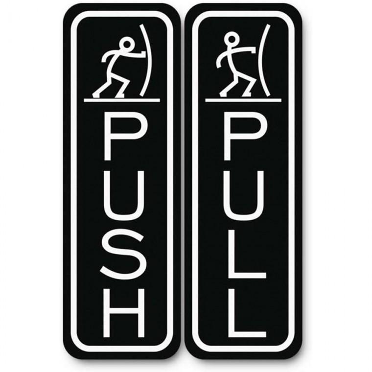 출입문 표지판 안내판 스티커 도어사인 PUSH PULL