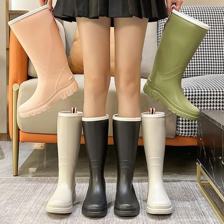 롱 여자 여성 레인부츠 장화 미끄럼방지 롱부츠 장마 10 롱부츠 여자 여성장화 방수