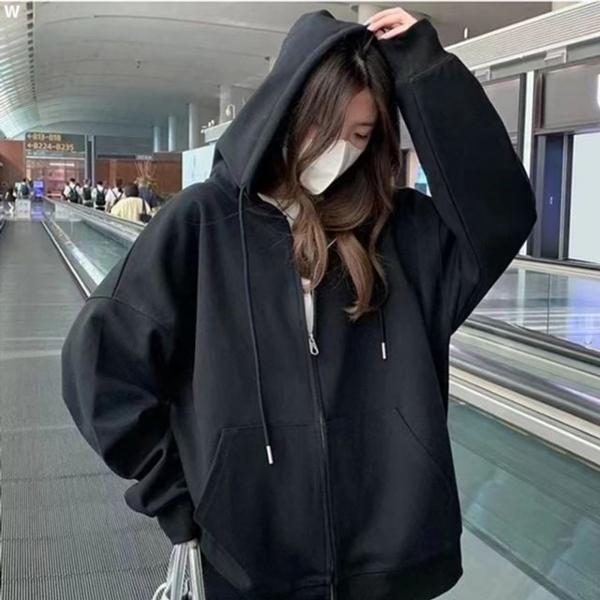 3컬러 여성 무지 후드집업 LK-HD03