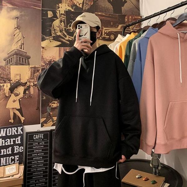 남성 데일리 트렌디 오버핏 후드티