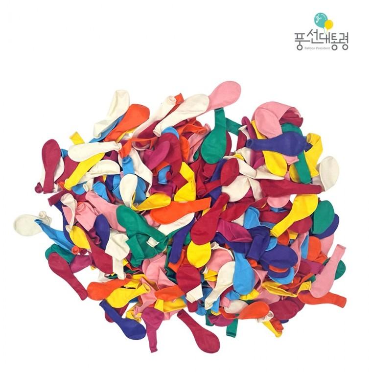 네오텍스 7인치 풍선터뜨리기 게임용풍선(17CM) 500개 혼합색상 놀이 체육대회 풍선터치기 단체게임 풍선