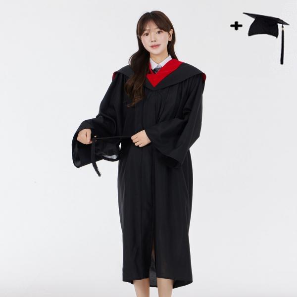교복몰 (대여) (시즌2) 졸업후드_가운_사각모 세트.
