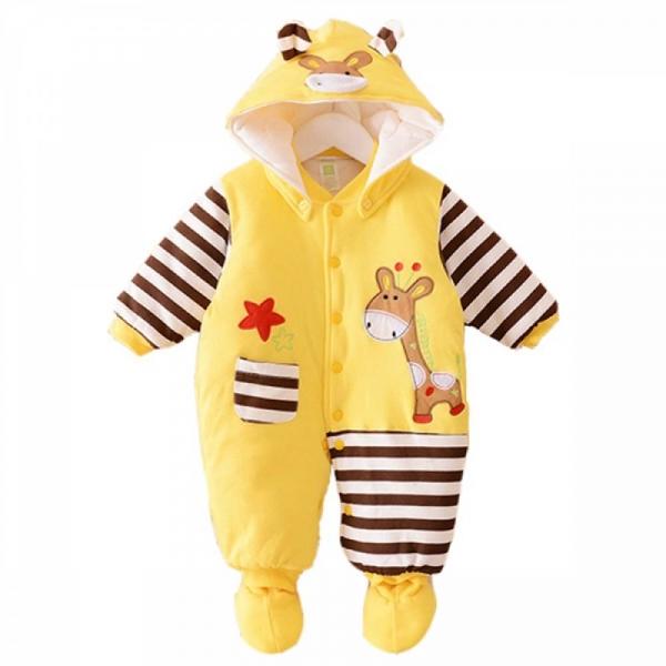 기린 탈부착 후드 발싸개 유아 방한우주복 312827