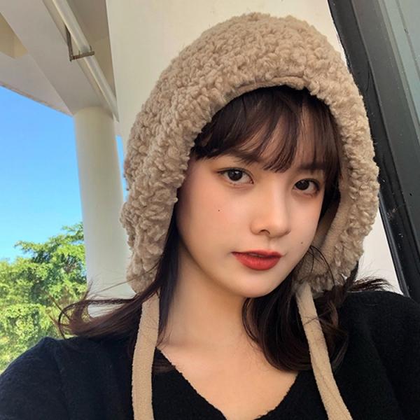 엄지 뽀글이 후드 모자 겨울모자 털모자 바라클라바 스키장 스키모자 귀도리 귀마개 방한모자 군밤모자