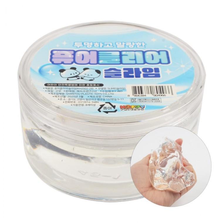 퓨어 클리어 슬라임 1개 투명 말랑이 촉감놀이 스트레스 해소