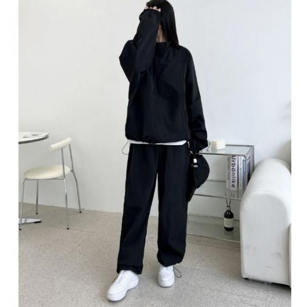 여자 트레이닝 운동복 츄리닝 스트링 팬츠 조거 와이드 여성 바지