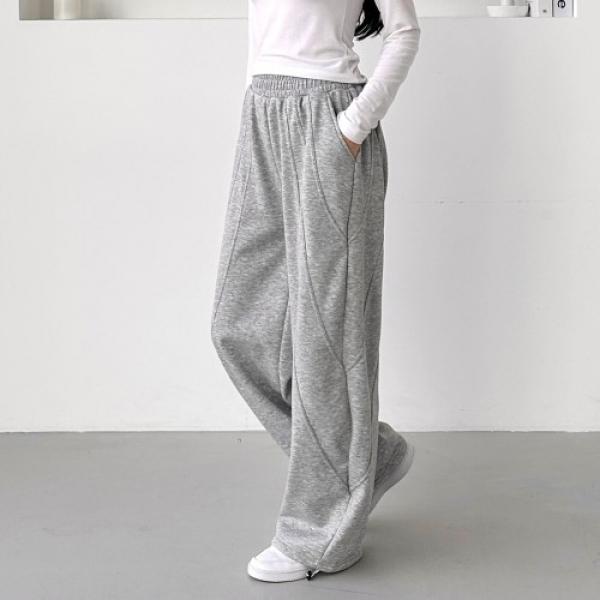 본도프 심라인 커브드 스트링 와이드바지 SD-251165