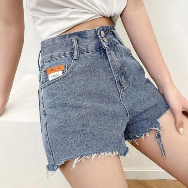 LHA_IT 커팅데님 반바지 여성 청반바지