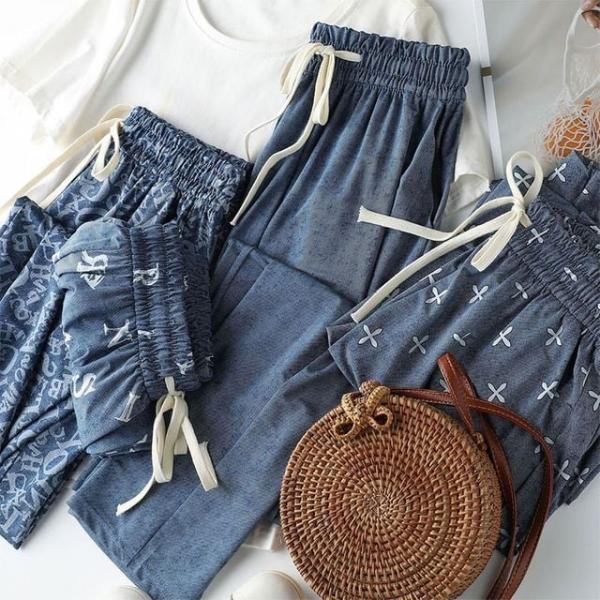 밴딩 와이드 여름 데님 냉감 쿨 청바지 바지 팬츠